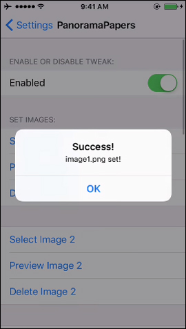 Cài hình nền thành công