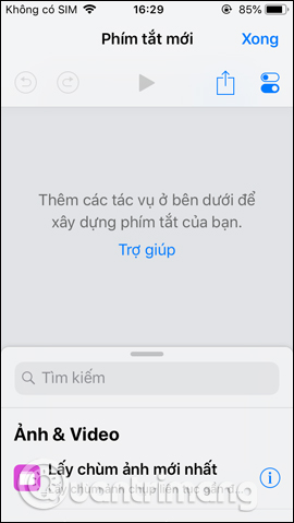 Giao diện tìm kiếm