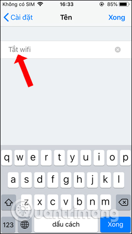 Đổi tên phím tắt