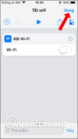 Lưu phím tắt WiFi