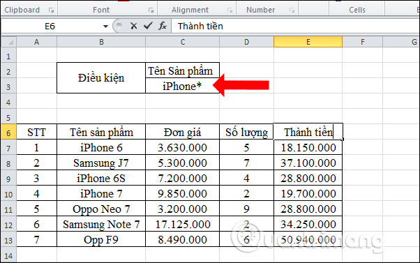 Cách dùng hàm DSUM để tính tổng với điều kiện phức tạp trong Excel - Ảnh minh hoạ 2