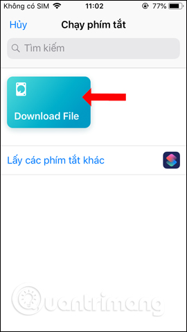Chọn Download File