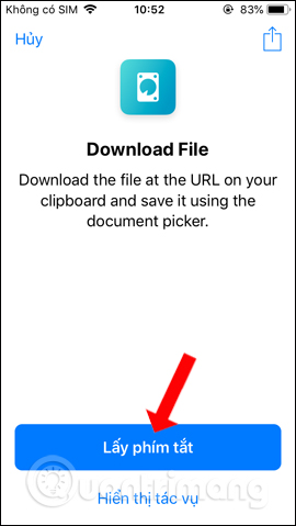 Get the shortcut Download File