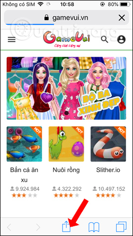 Biểu tượng Share trên Siri