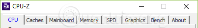 Các tab chính trên CPU-Z