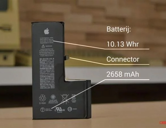 iPhone Xs được trang bị viên pin có dung lượng 2.658 mAh