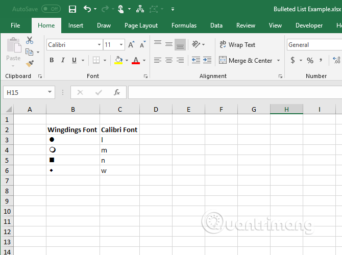 Cách tạo danh sách dạng bullet trong Excel - Ảnh minh hoạ 18