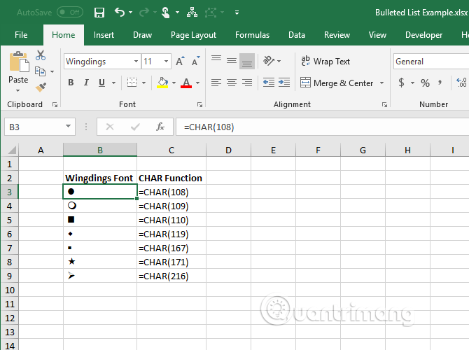 Cách tạo danh sách dạng bullet trong Excel - Ảnh minh hoạ 20