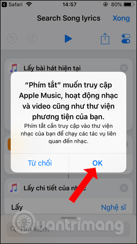 Cho phép truy cập