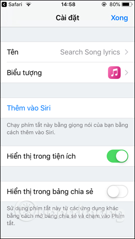 Chỉnh màu phím tắt