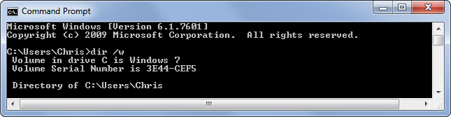 \ trong command prompt