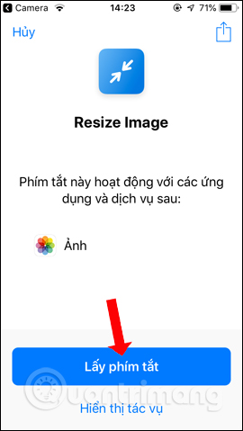 Shortcut Resize Image