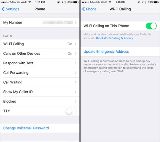 Để bật tính năng Wi-Fi calling trên iPhone, hãy đi tới mục Settings> Phone> Wi-Fi calling.