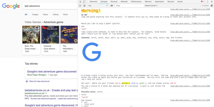 Game bí ẩn trên Google