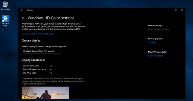 Windows HD Color