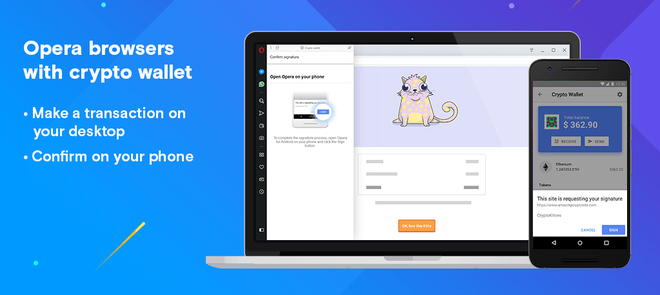 Opera Lab, trình duyệt trang bị tiền mã hóa