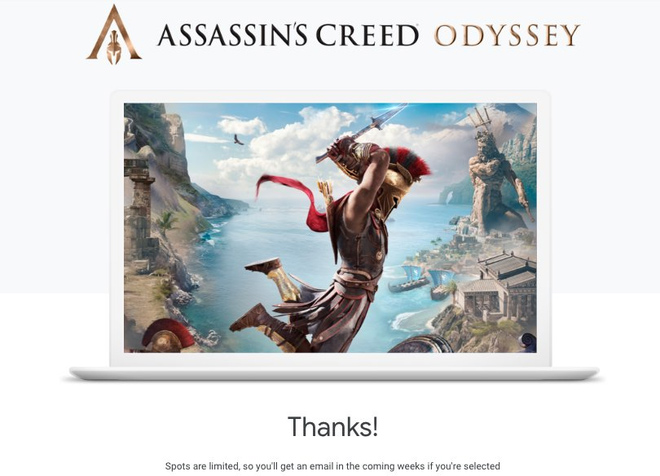Google mới chỉ cho phép một lượng người chơi giới hạn được chơi miễn phí Assassin's Creed Odyssey