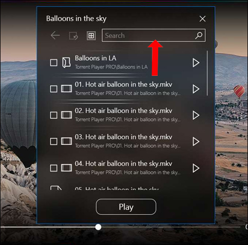 Danh sách file torrent