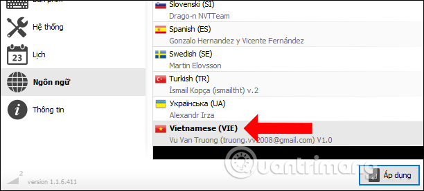 Ngôn ngữ sử dụng