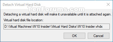 Cách đính kèm và tách các file VHD và VHDX trong Windows 10