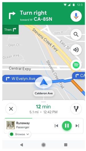 Stream nhạc với ứng dụng Spotify ngay trên Google Maps