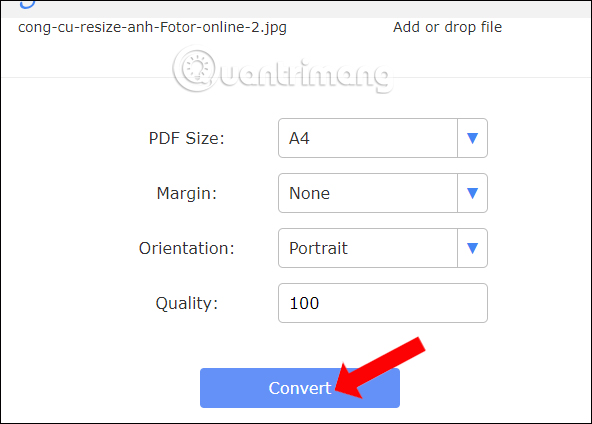 Convert JPG to PDF 