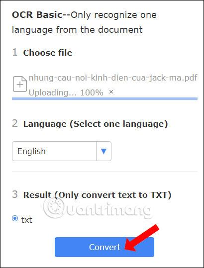 Convert PDF to txt text