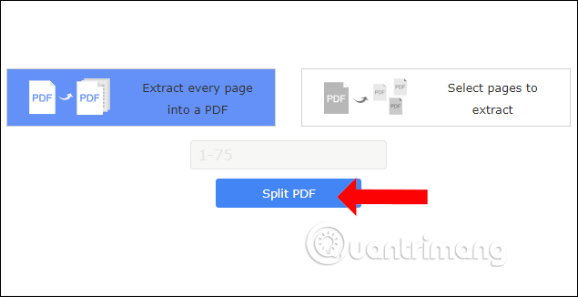 Split PDF files