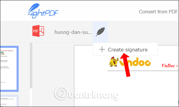 Create PDF file signature