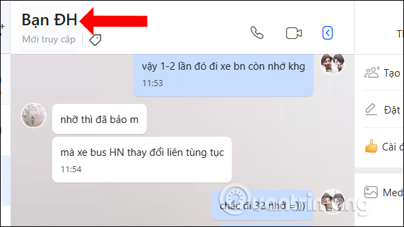 Hiển thị tên bạn bè mới