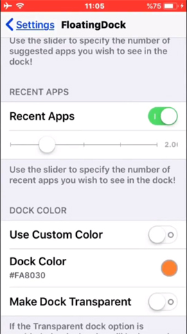 Add dock color