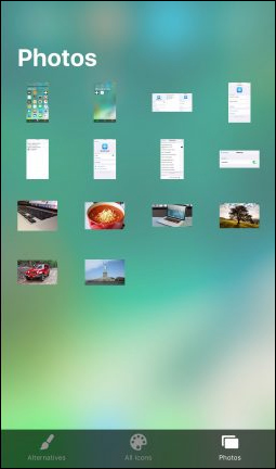 Chọn icon từ album ảnh