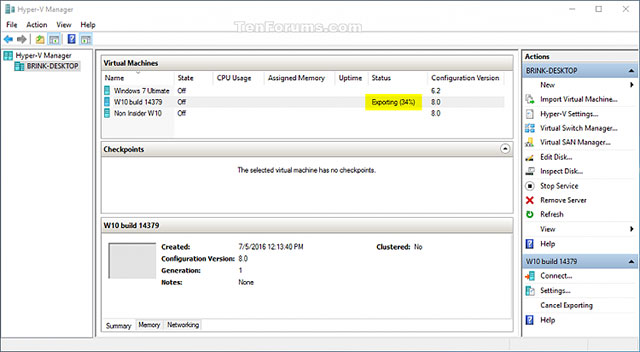 Xuất máy ảo Hyper-V bằng Hyper-V Manager 3