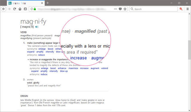 Tiện ích mở rộng giúp thu phóng trình duyệt