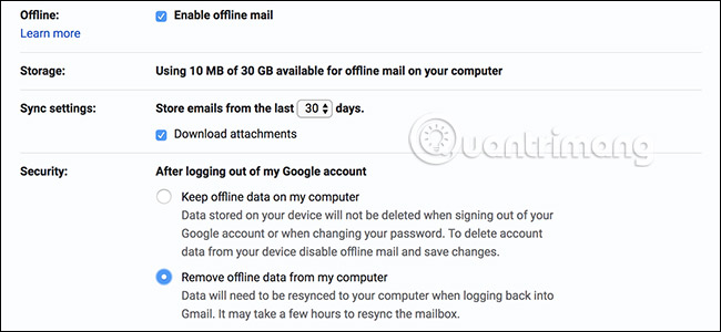 Hỗ trợ ngoại tuyến