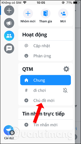 Tạo chủ đề mới