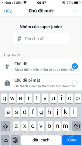 Nhập tên chủ đề