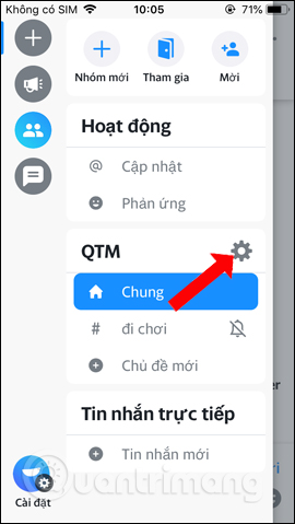 Cài đặt nhóm