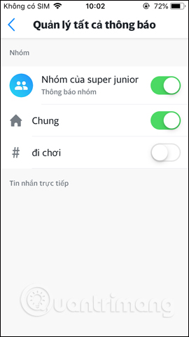 Quản lý thông báo nhóm
