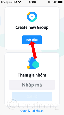 Tạo nhóm chat mới