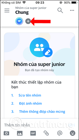 Giao diện nhóm