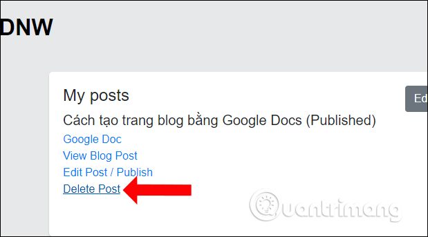 Cách tạo trang blog bằng Google Docs