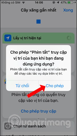 Truy cập vị trí
