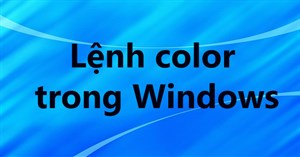 Lệnh color trong Windows