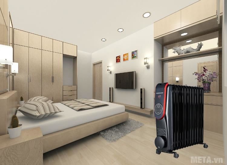 Máy sưởi dầu Sunhouse 13 thanh SHD7085 có điều khiển từ xa