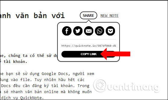Cách chia sẻ nhanh văn bản với QuickNote - Ảnh minh hoạ 3