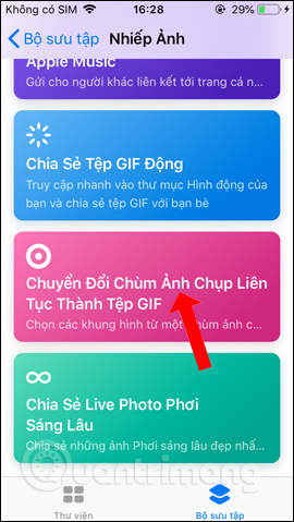 Phím tắt tạo ảnh GIF