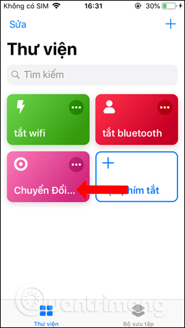 Thư viện Siri Shortcuts