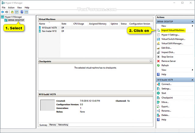 Cách nhập các máy ảo Hyper-V trong windows 10 1
