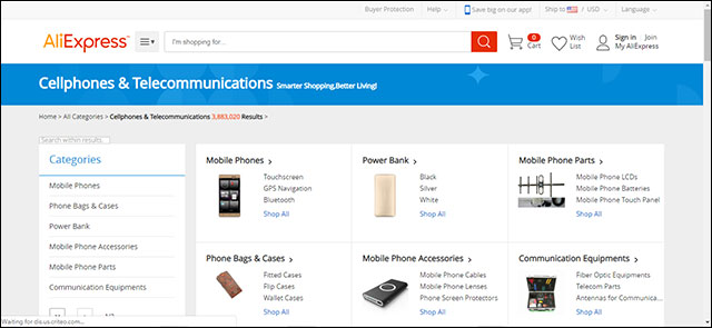 AliExpress là trang uy tín khi mua đồ công nghệ Trung Quốc